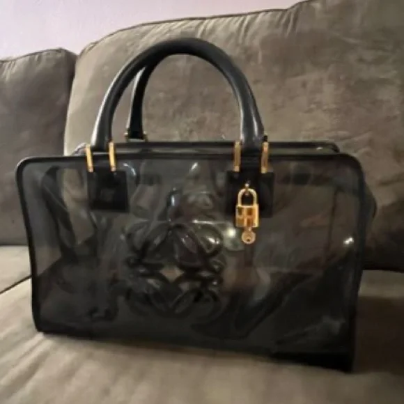 LOEWE LIMITED EDITION Amazona Vinyl Handbag Bag w/ Lock & Key + COA ✨RARE✨
